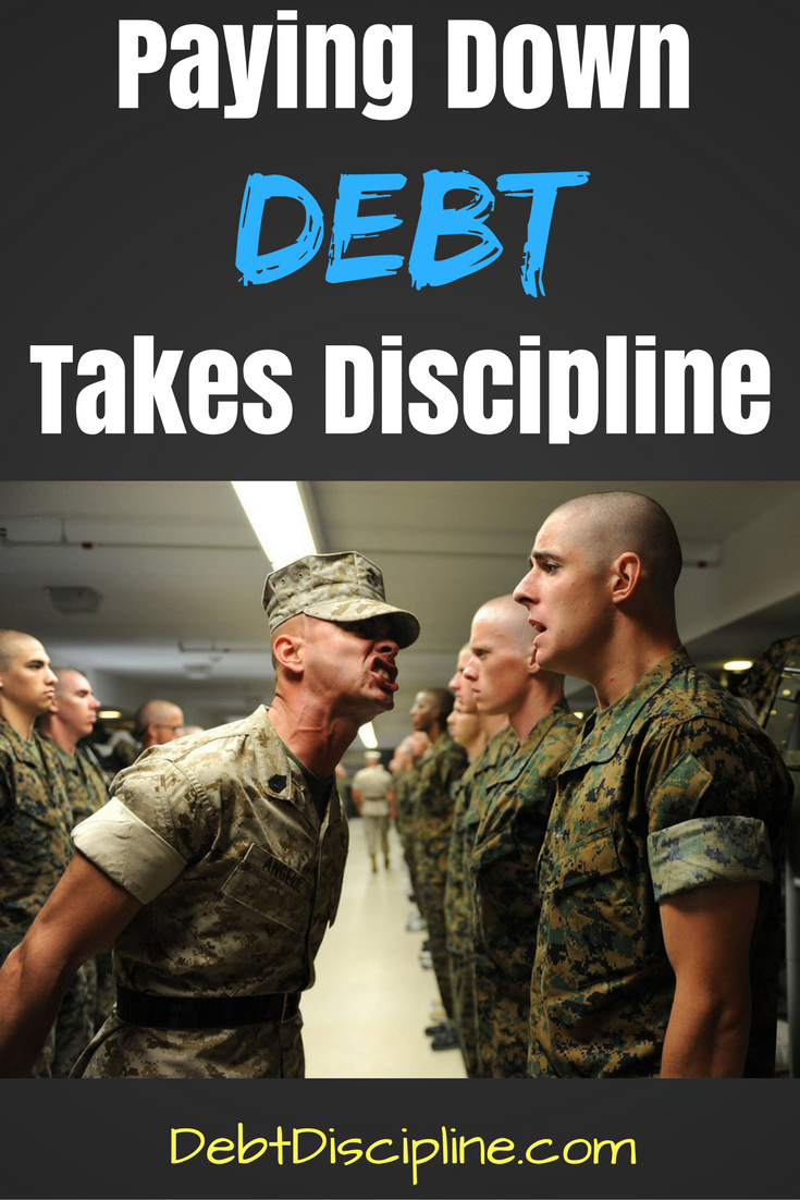 Paying Down Debt Takes Discipline - Debt Discipline - The math part of personal finance is fairly easy, the mindset change will take discipline.