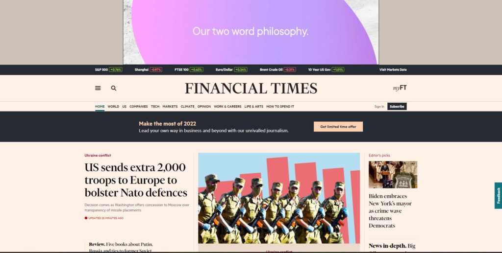 the financial times website